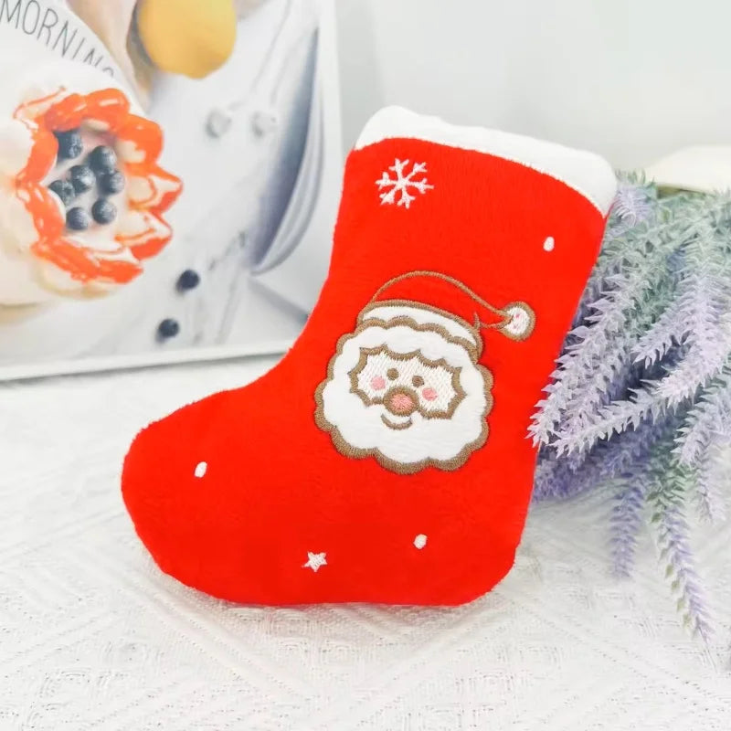 Christmas Stocking Plush Squeaky Dog Toy