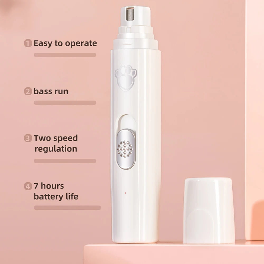 USB Rechargeable Dog Nail Grinder with LED Light