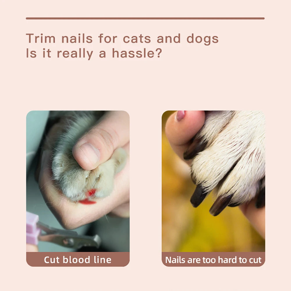 USB Rechargeable Dog Nail Grinder with LED Light