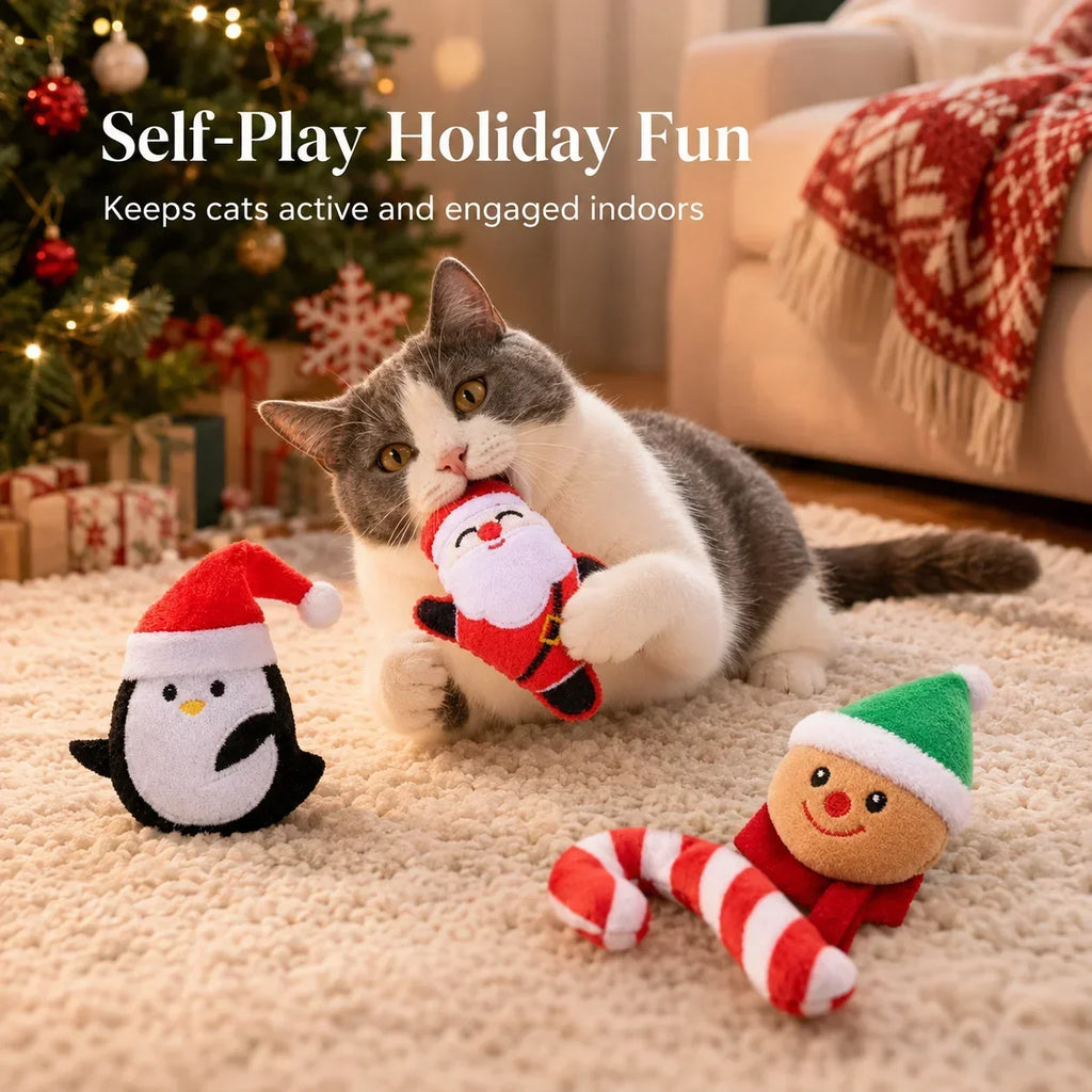 Christmas Catnip Plush Cat Toys – 2-Pack
