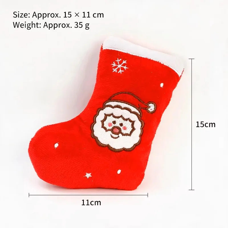 Christmas Stocking Plush Squeaky Dog Toy