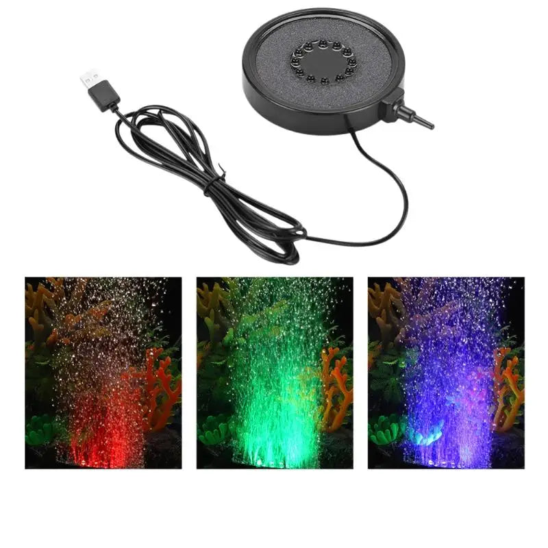 USB LED Aquarium Air Stone Diffuser – Air Pump Required