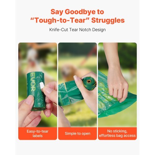 Dog Poop Bags, 270 Counts 13 x 9 in, Sturdy & Thick Pet Waste Bags, Biodegradable HDPE Waste Bag Refill Rolls, Leak-Proof Unscented Trash Bag for Doggie Cat Pet, Dispenser Not Included