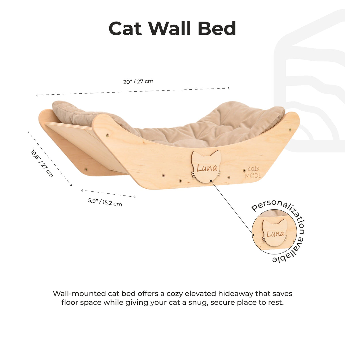 Cat Bed on Wall Light