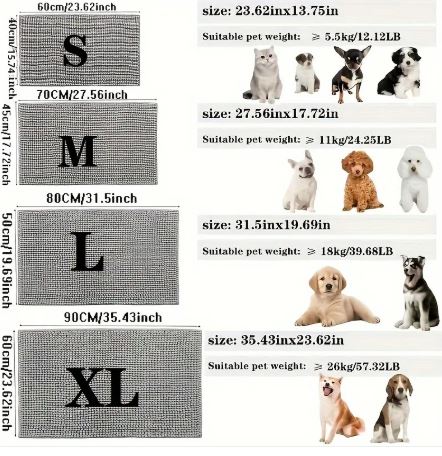 Absorbent Muddy Paw Dog Mat